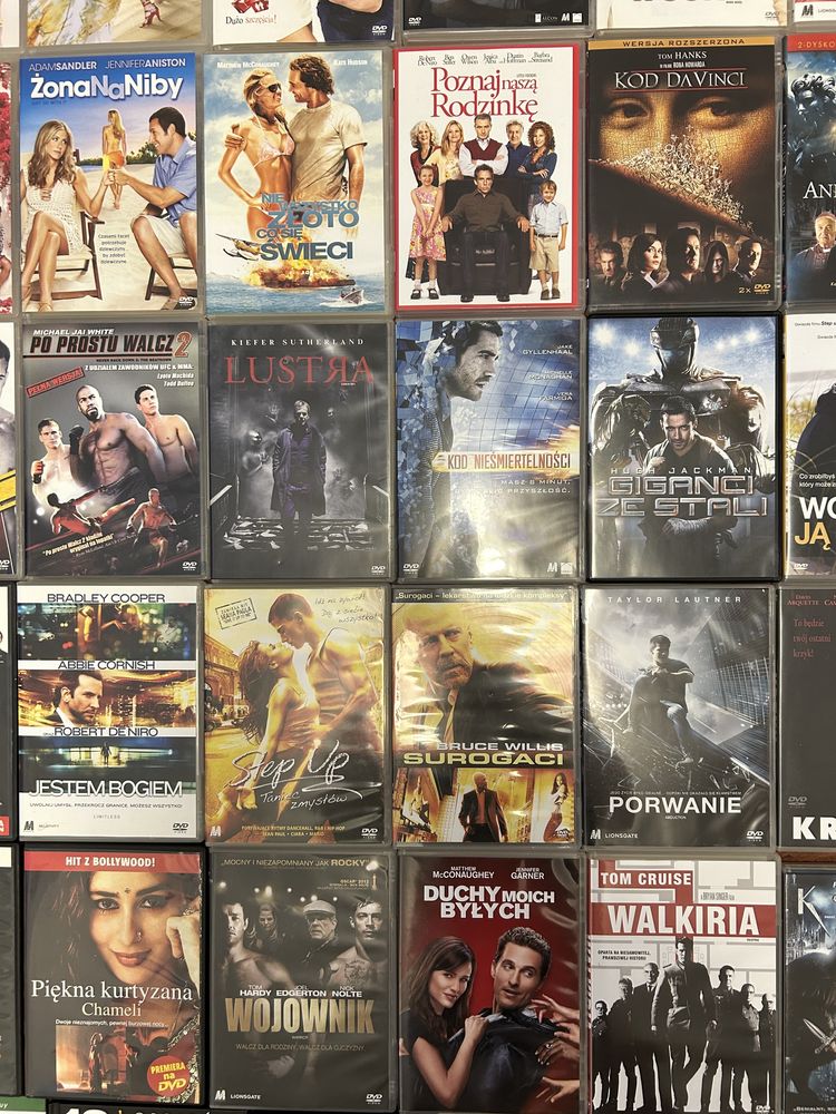 Zestaw 76 płyt DVD filmy