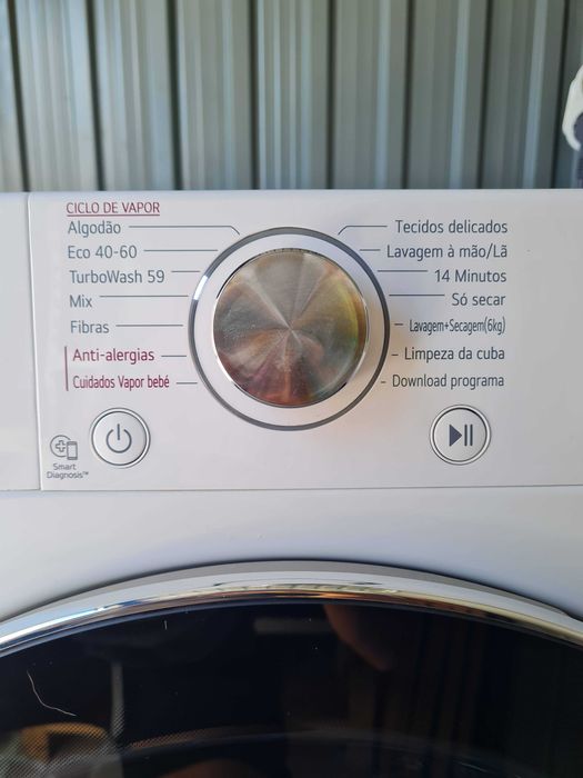 Máquina de Lavar (9kg) e Secar (6kg) roupa LG como nova