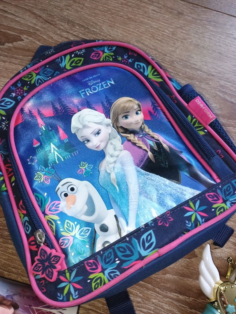 Zestaw Plecak portfel lampka z elzy dodatkowo różdżka i torebka