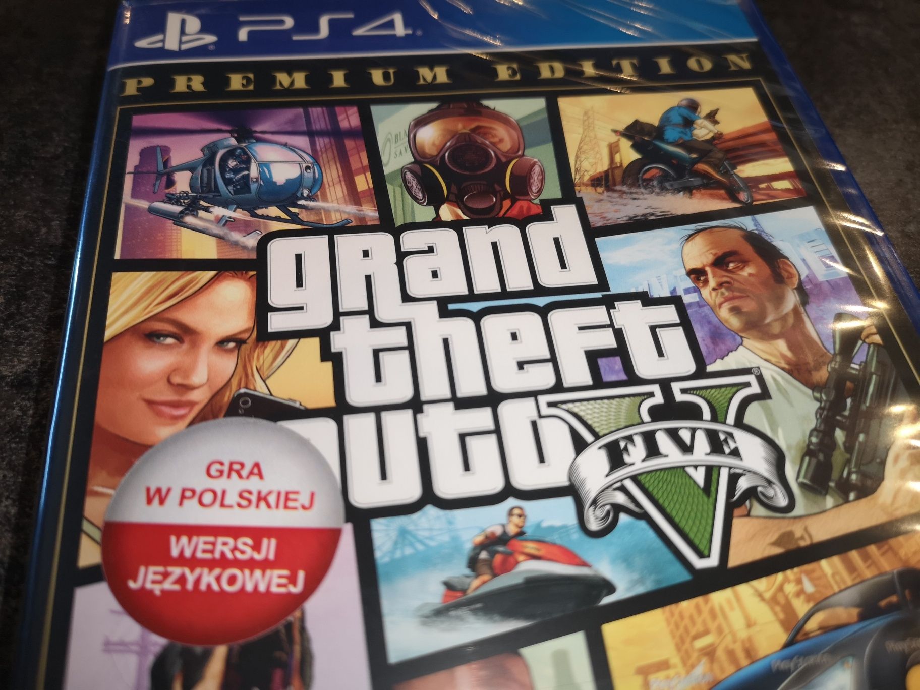 GTA 5 Premium Edition (+dodatkowy kod) PS4 gra PL (nowa w folii)