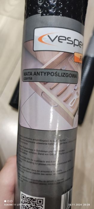 Nowa mata antypoślizgowa czarna do szaf szuflad 50x150  5 sztuk