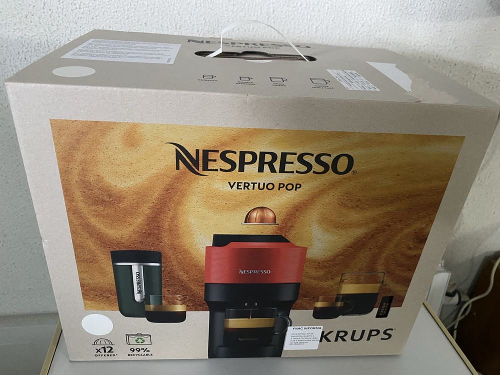 Máquina de Café KRUPS Nespresso Vertuo Pop Branco