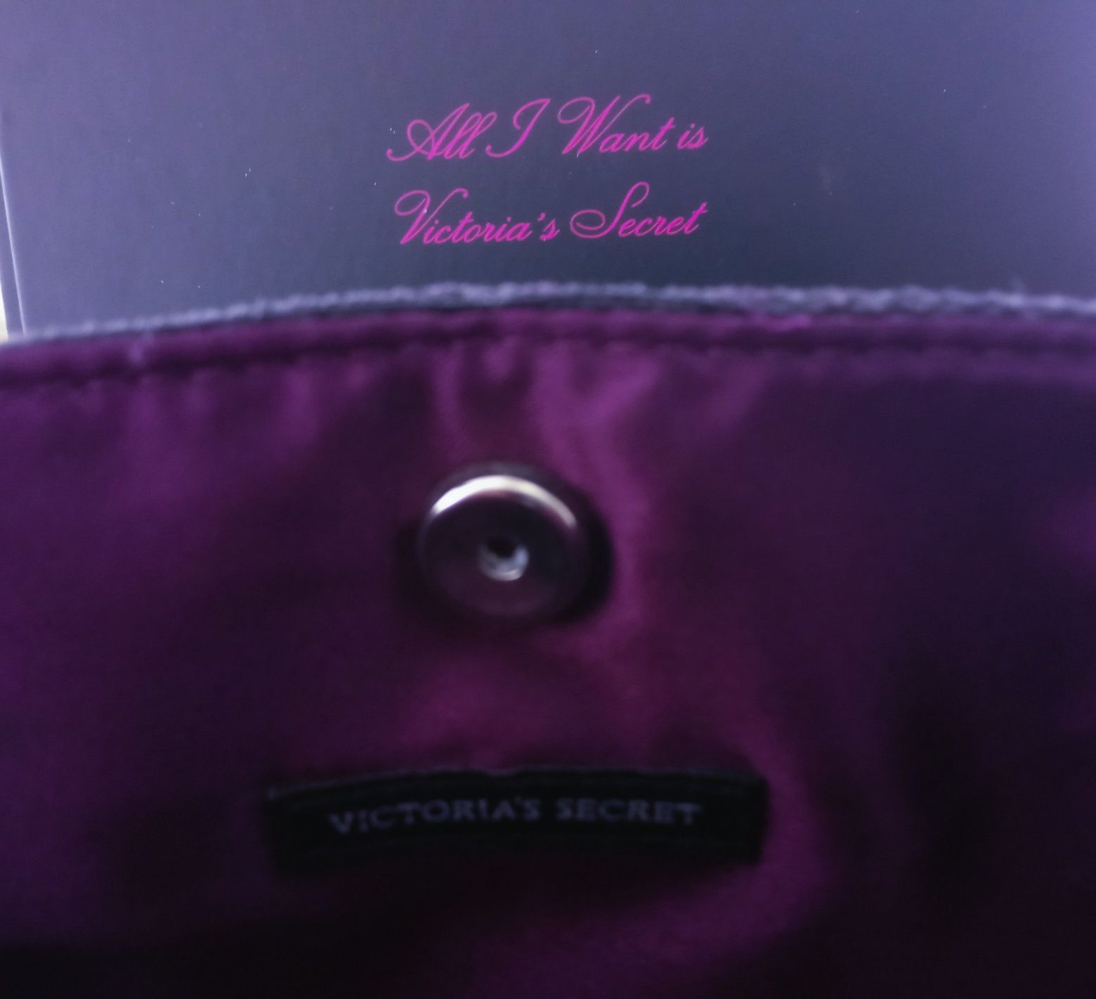 VICTORIA SECRET velour clutch