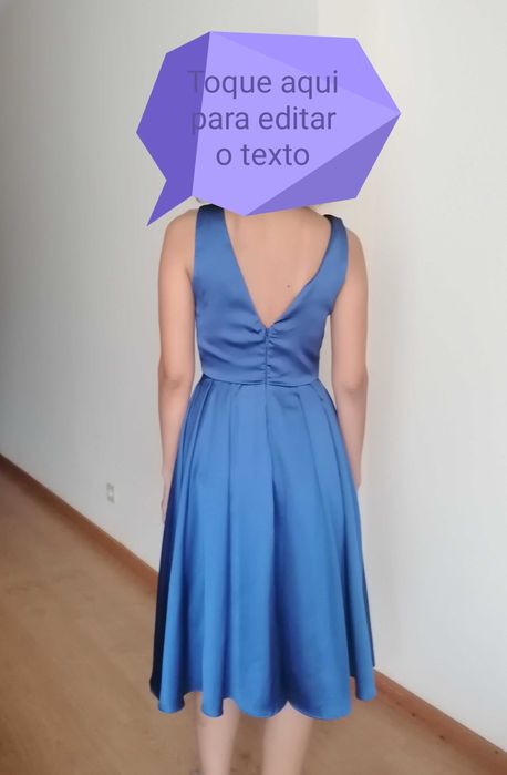 Vestido azul como novo