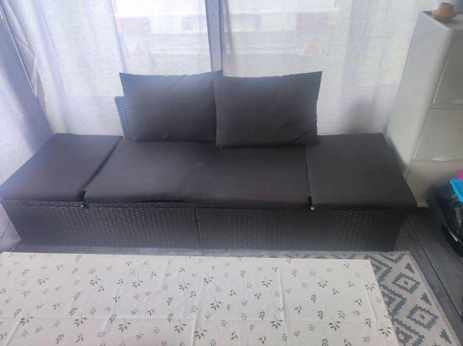 vidaXLlezanka ogrodowa poliratan
vidaXL Leżanka ogrodowa, szara, 195 x