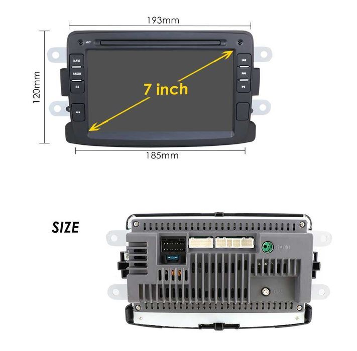 Radio 2din Android 12 Dacia Duster Logan Sandero Renault Captur