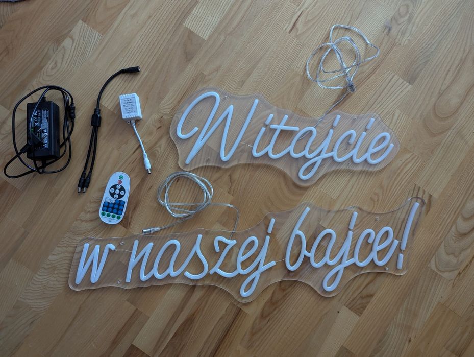Sprzedaż napis led "Witajcie w naszej bajce"