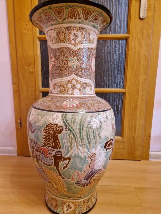 Duży wazon orientalny - ręcznie zdobiony wysokość 77 cm