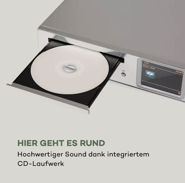 HiFi-ресивер Auna iTuner CD, Інтернет/DAB+/FM-радіо/CD-плеєр/WiFi