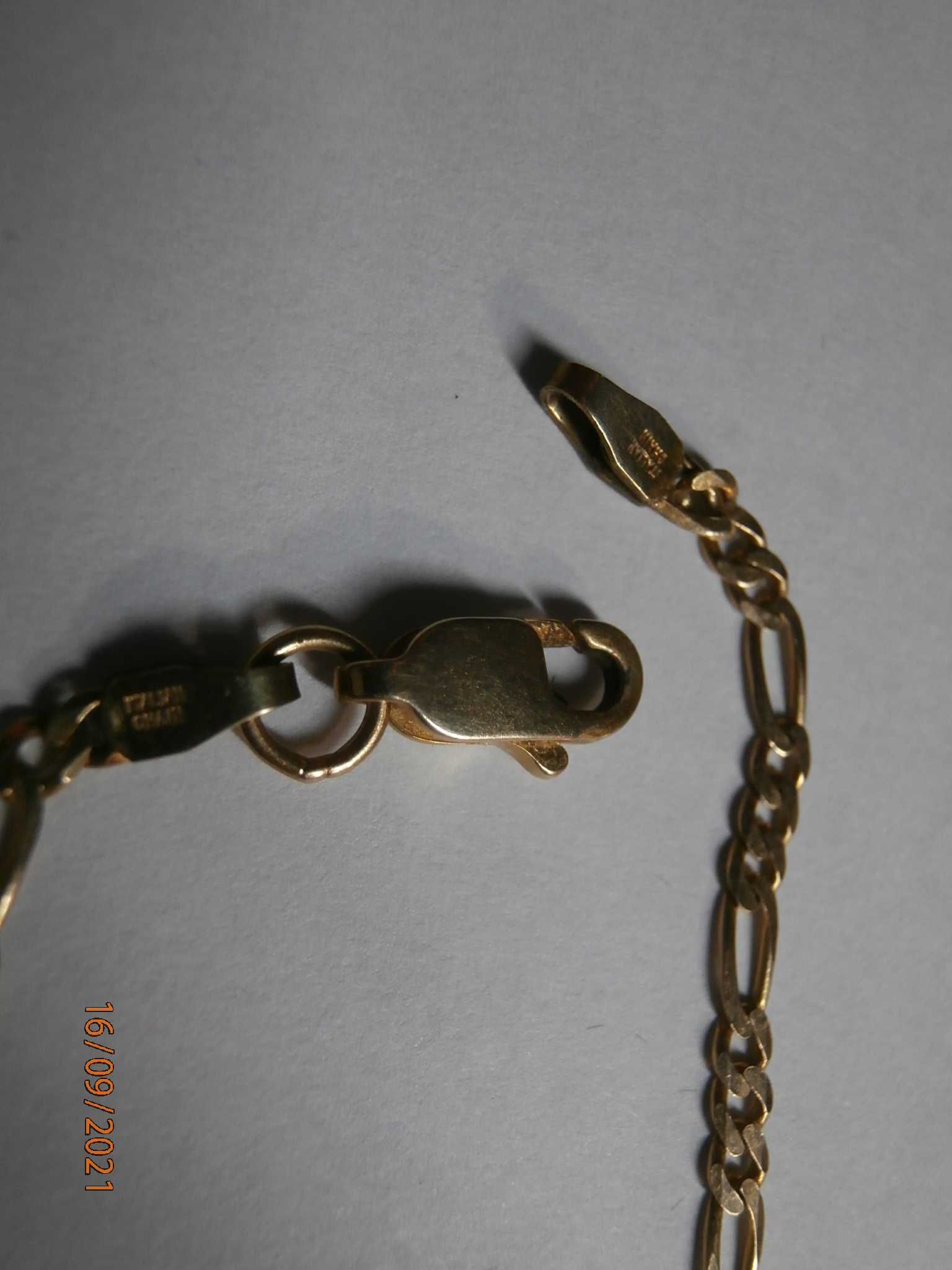 Łańcuszek złoty złoto pr. 585, 565 mm długości 5,5g - Unisex