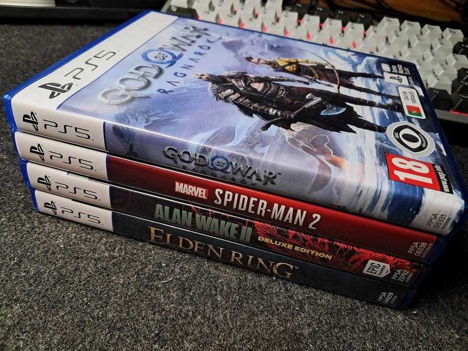 Jogos PS5 – God of War Ragnarok, Spider-Man 2, Alan Wake 2, Elden Ring