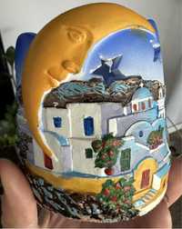 Ceramiczny lampion z Santorinii