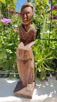 Estatua de madeira 30 cm ,Haiti