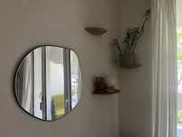 Lustro asymetryczne, nieregularne, czarne ZARA HOME - stan idealny