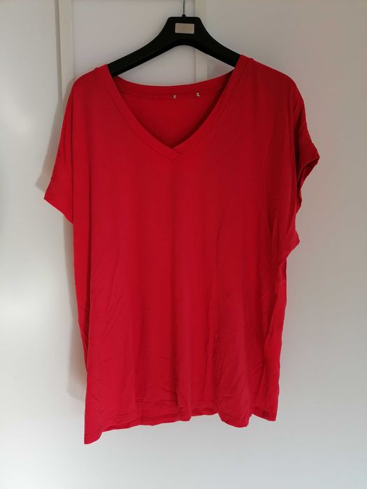 Ulla Popken czerwona bluzka nietoperz r. XXL