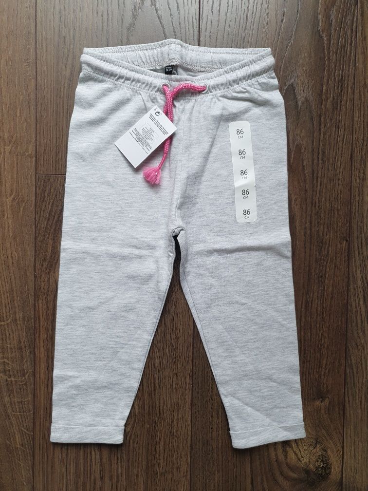 Legginsy spodnie dresy 86 nowe