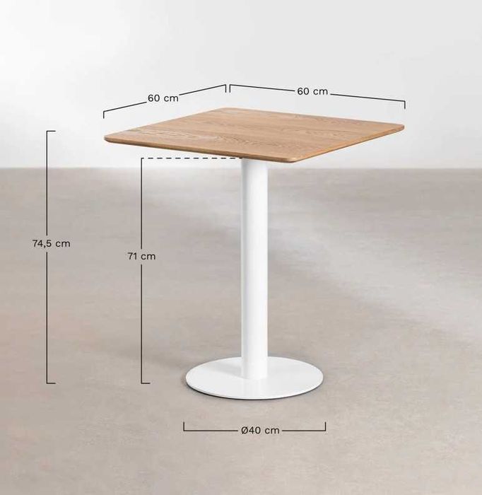 lote de 11 Mesas de restaurante em chapa de freixo