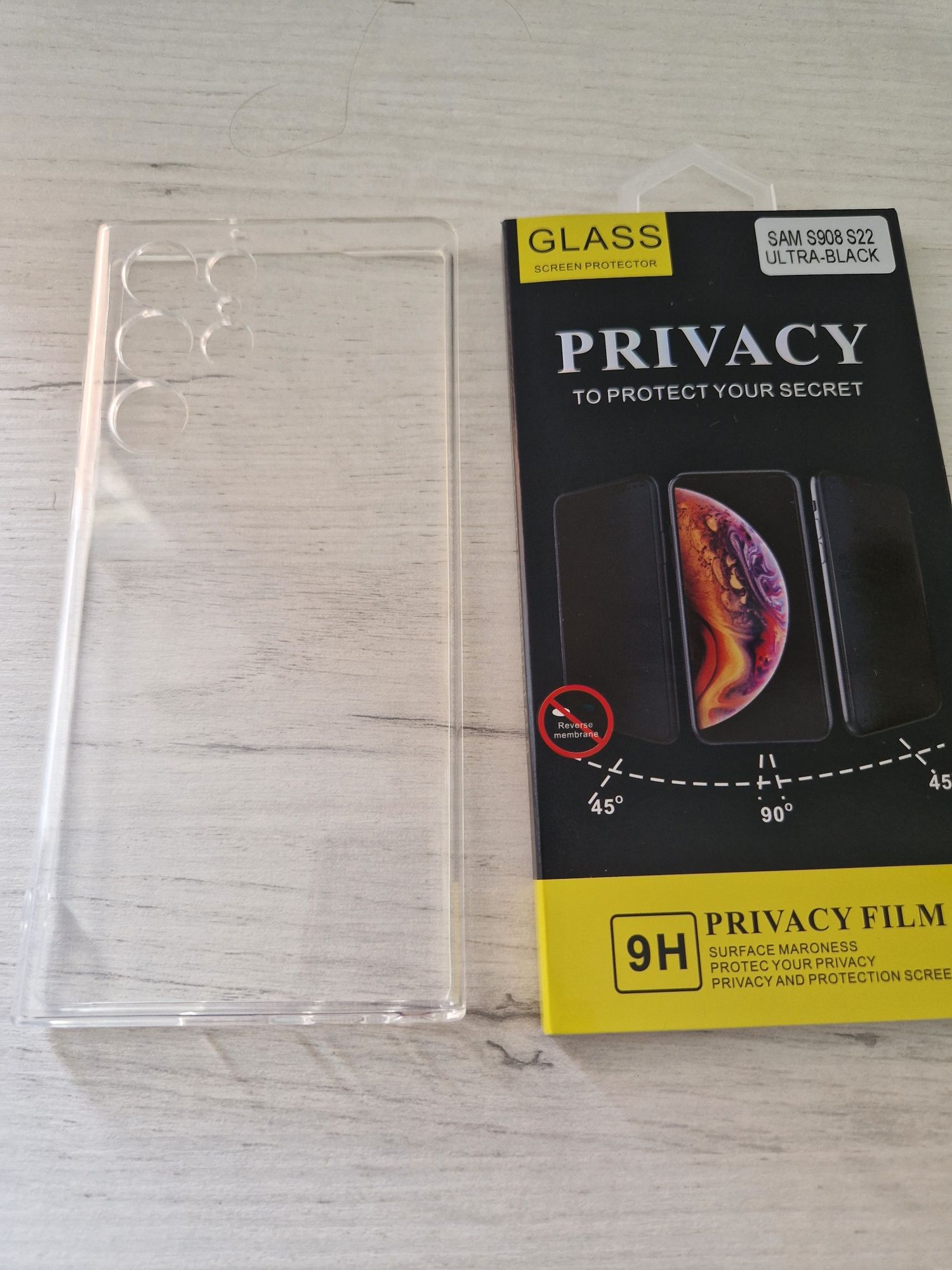 Zestaw do Samsung Galaxy S22 Ultra Case Clear + Szkło 9H