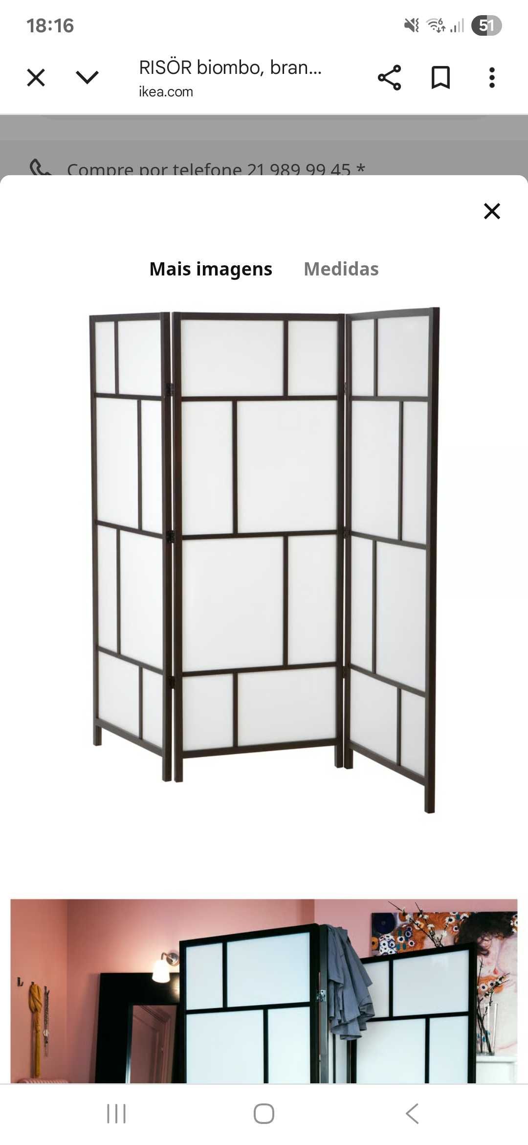Biombo IKEA novo