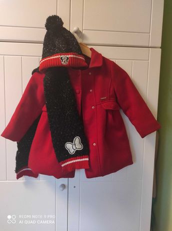 Płaszcz dla dziewczynki Mayoral  104 + komplet szalik i czapka