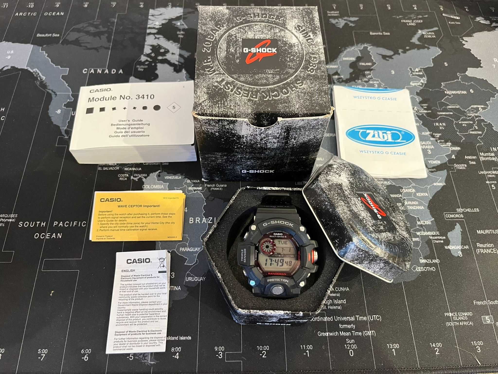 JAK NOWY, GW2L Zegarek Casio G-Shock RANGEMAN GW-9400 NOWY Full Set PL