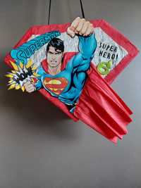 Piniata superman superbohater logo z kijem dwustronna