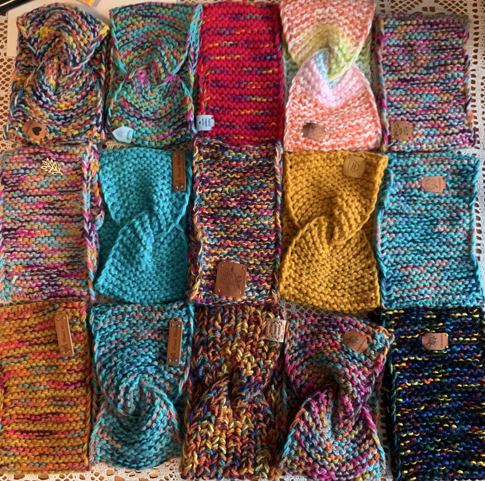 Opaska handmade zrobiona na drutach