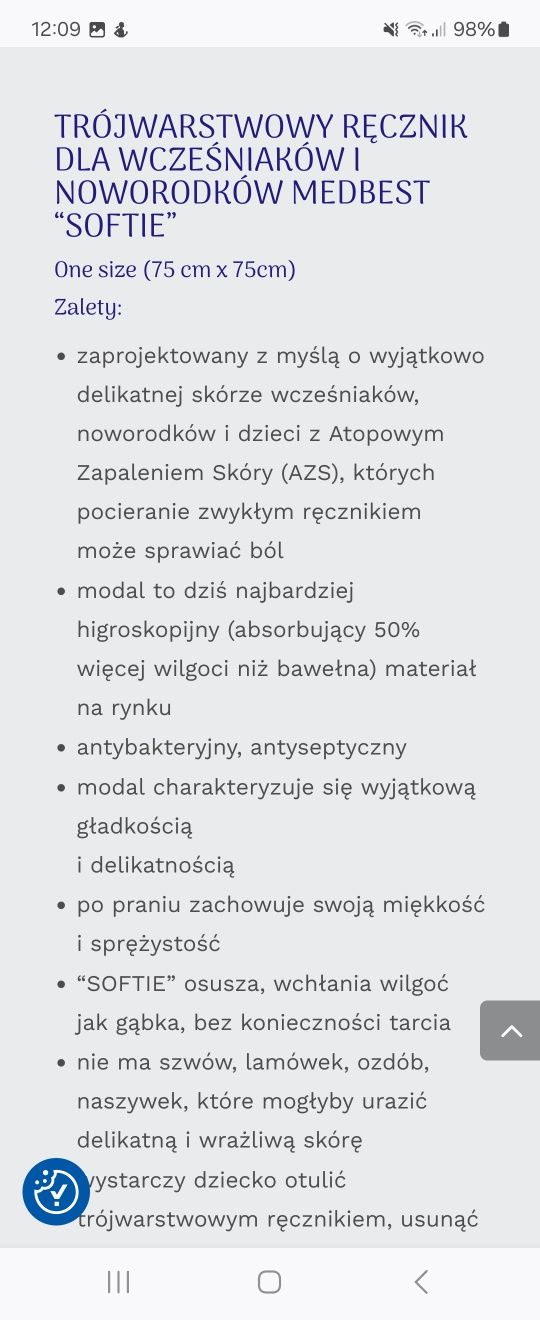 Ręczniki dla noworodka