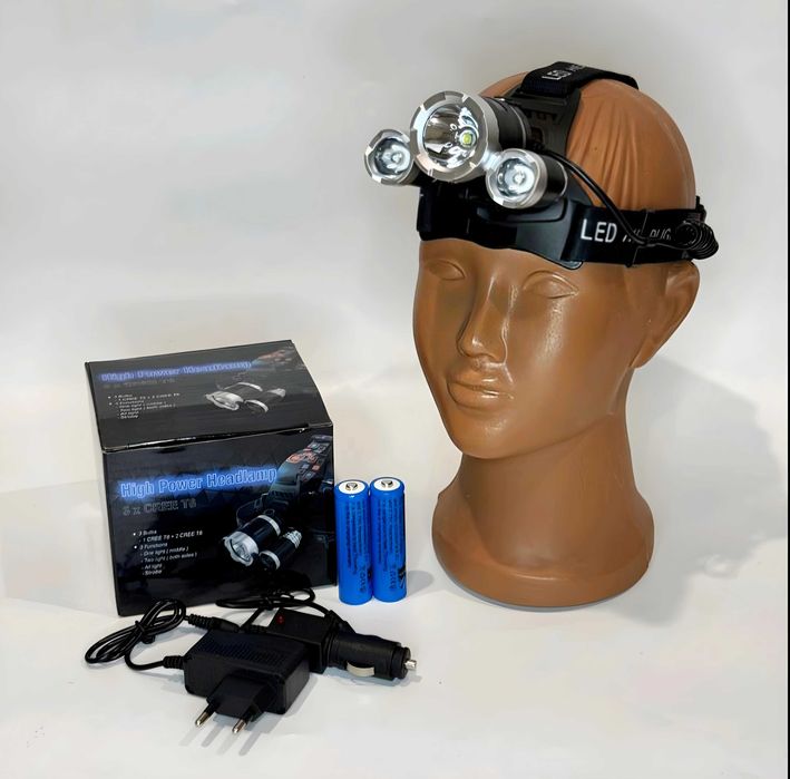 Налобний ліхтар RJ 3000 на 2 акумулятори