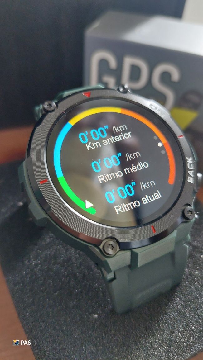 K37 GPS Smartwatch Bateria 480mah IP68 Impermeável Ecrã 1.32 IPS ant