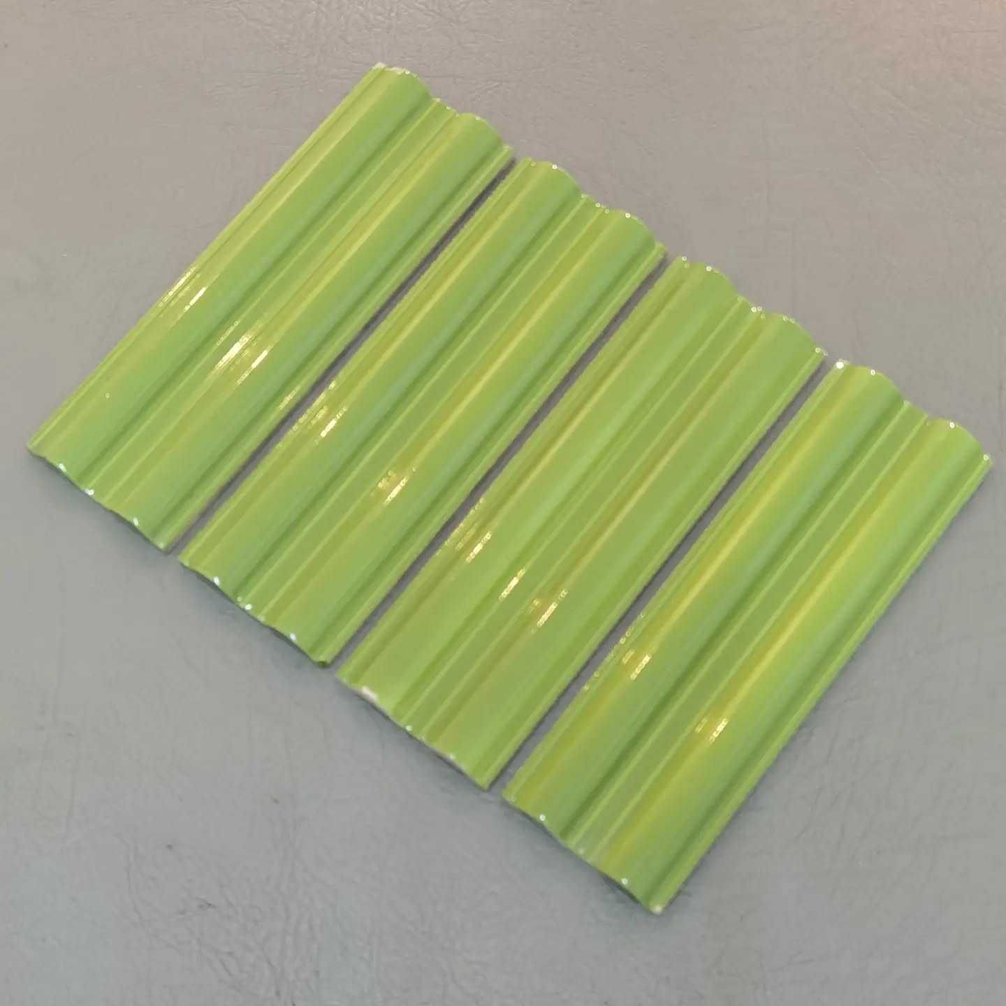 Lote de 4 azulejos faixas