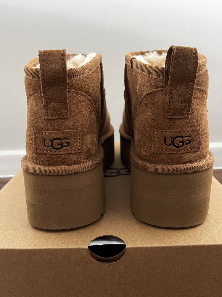 Nowe śniegowce UGG Ultra Mini Patform, chestnut