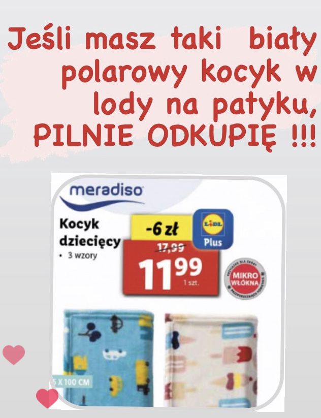 polarowy kocyk niemowlęcy