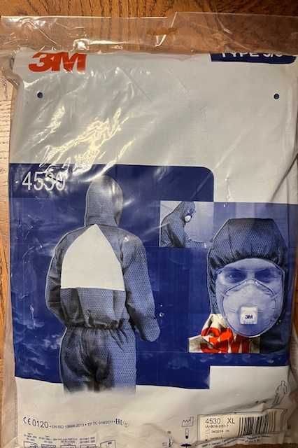 Kombinezon ochronny przeciwpyłowy niebieski 3M 4530 XL malarski azbest