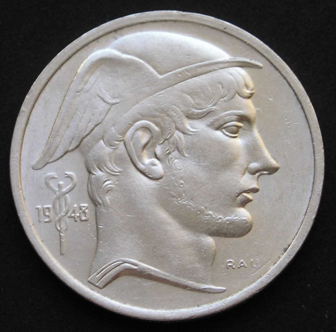 Belgia 50 franków 1948 - srebro