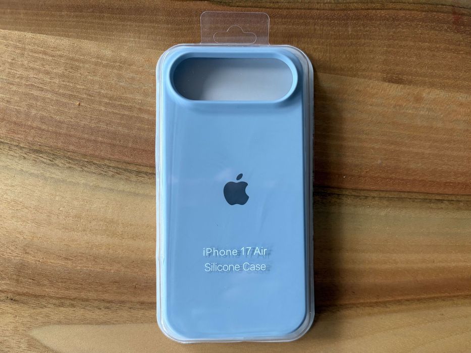 iPhone Air silikonowe plecki futerał etui błękitne