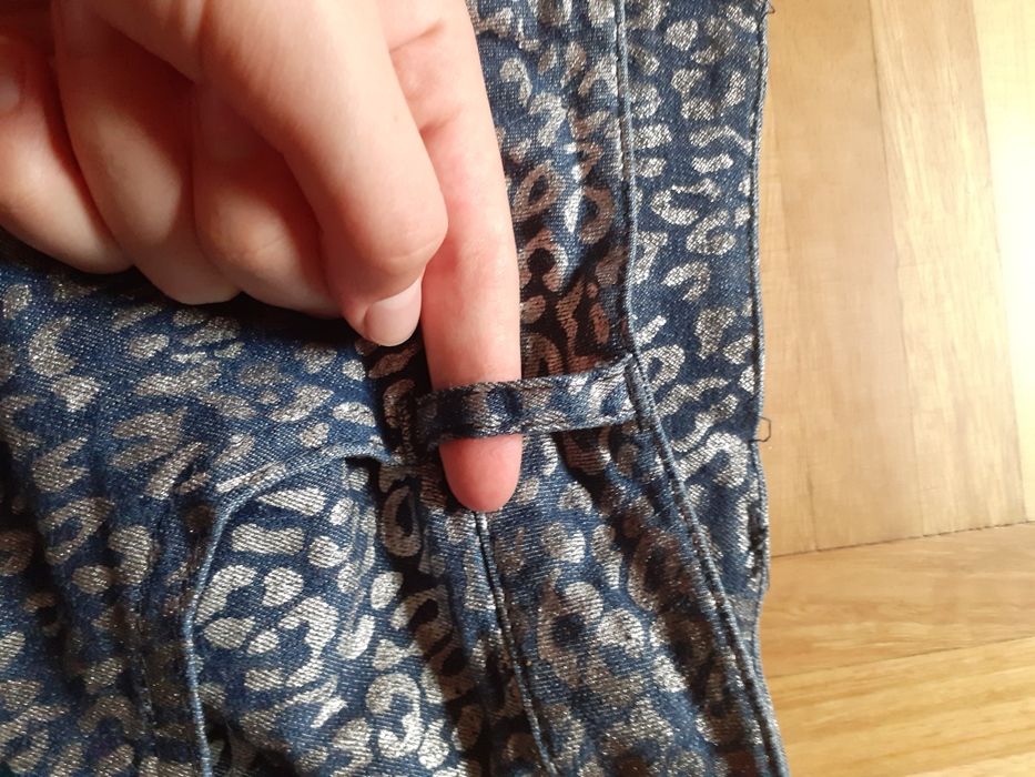 Shorts de ganga com padrão de leopardo