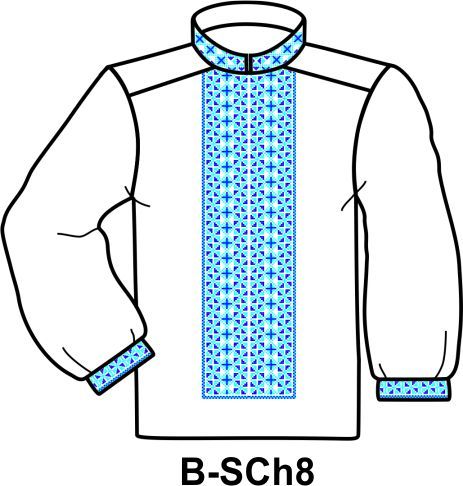 Заготовка для вишивання чоловічої сорочки бісером або нитками