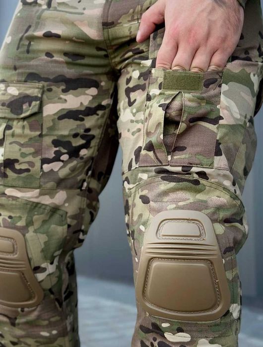 Тактичні штани мультикам з наколінниками Han Wild G2 бойові штани ЗСУ