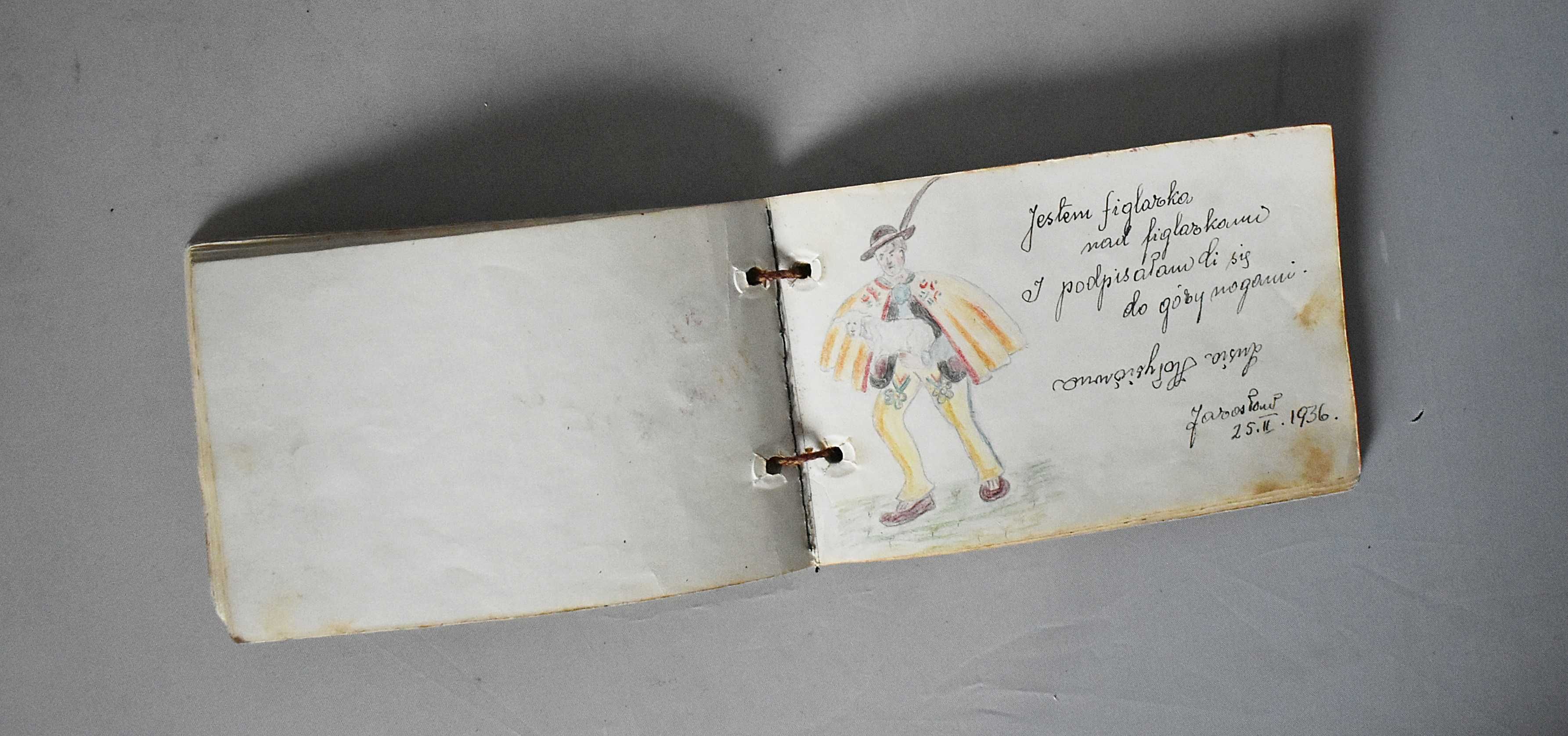 Starodawny przedwojenny notes, pamiątkowy pamiętnik