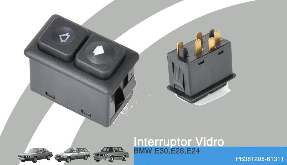 Interruptor Vidro NOVO p/BMW E30,E28,E24
