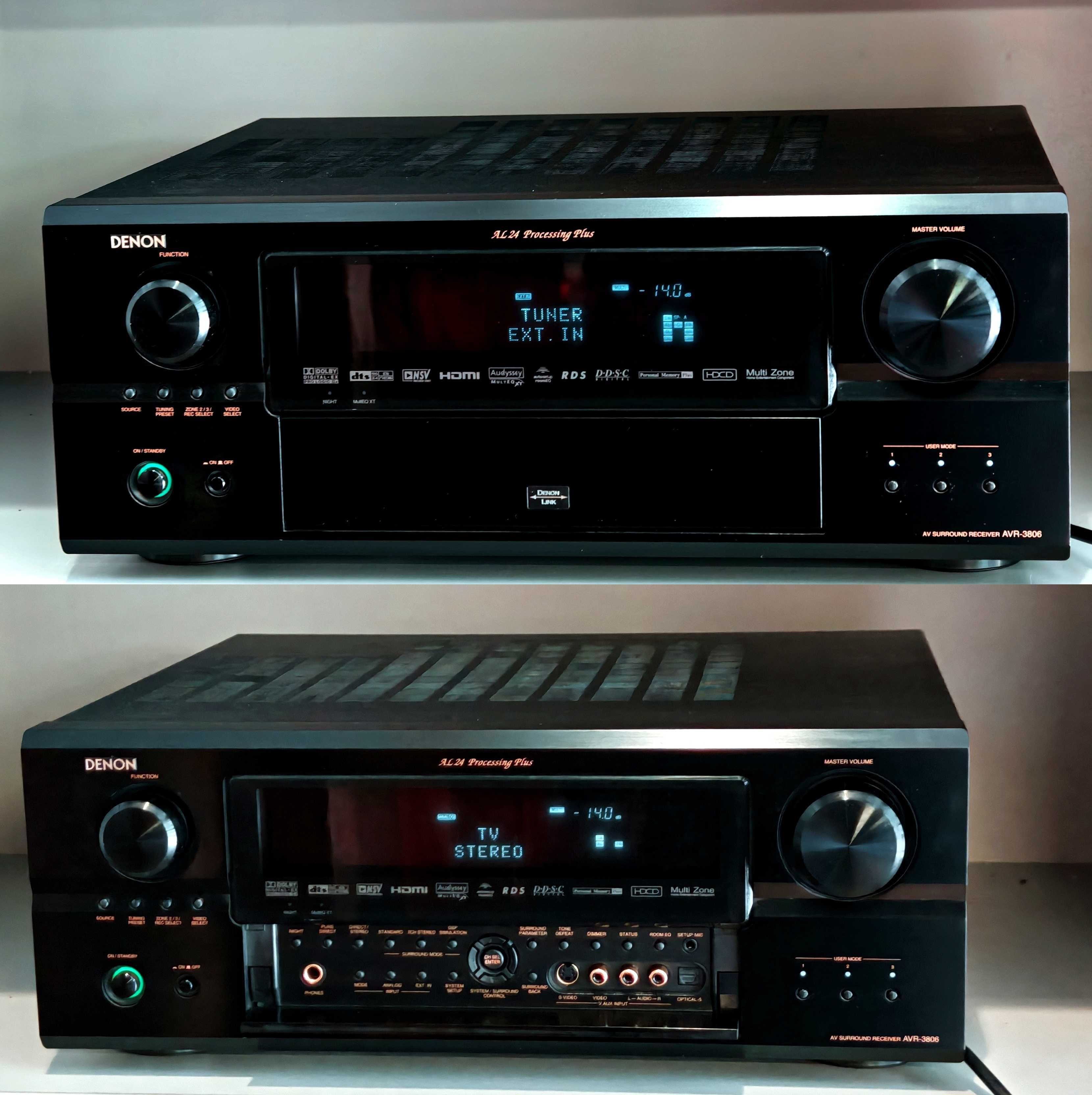 Amplituner Denon AVR-3806 7x160W ALPHA24 Audyssey MultEQ Ethernet HDMI