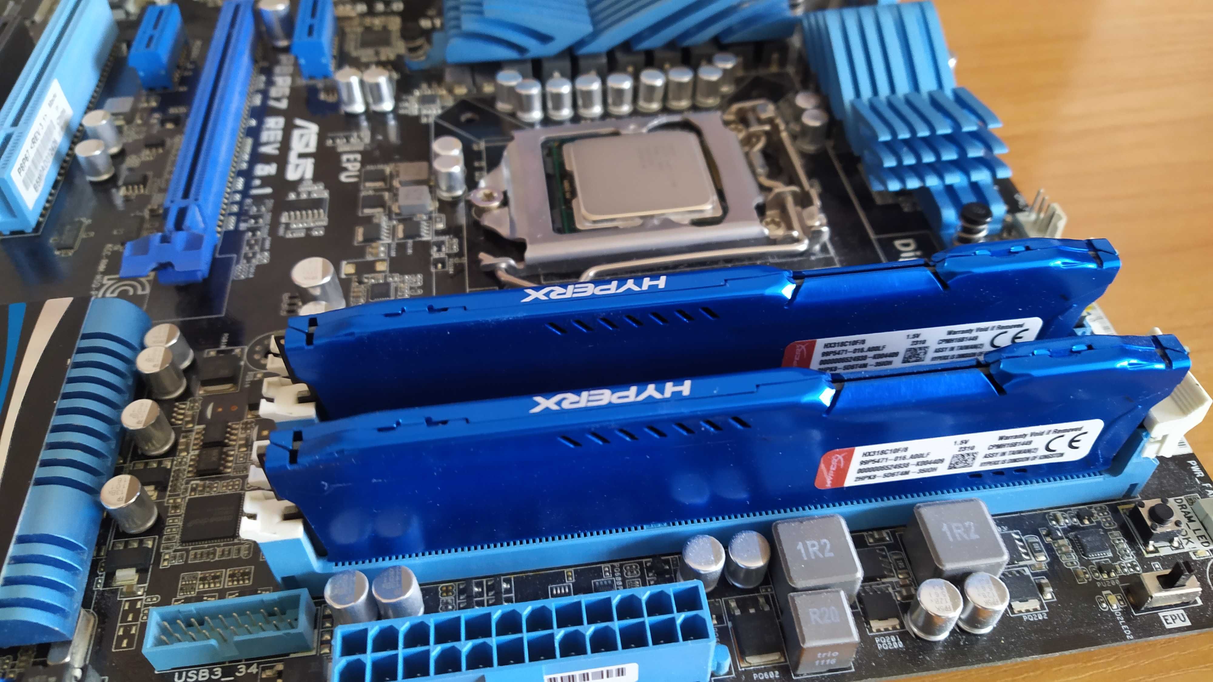 Asus P8P67 REV 3.1+ i5 2500K+16Gb (2x8) DDR3 1866 Kingston FURI HyperX