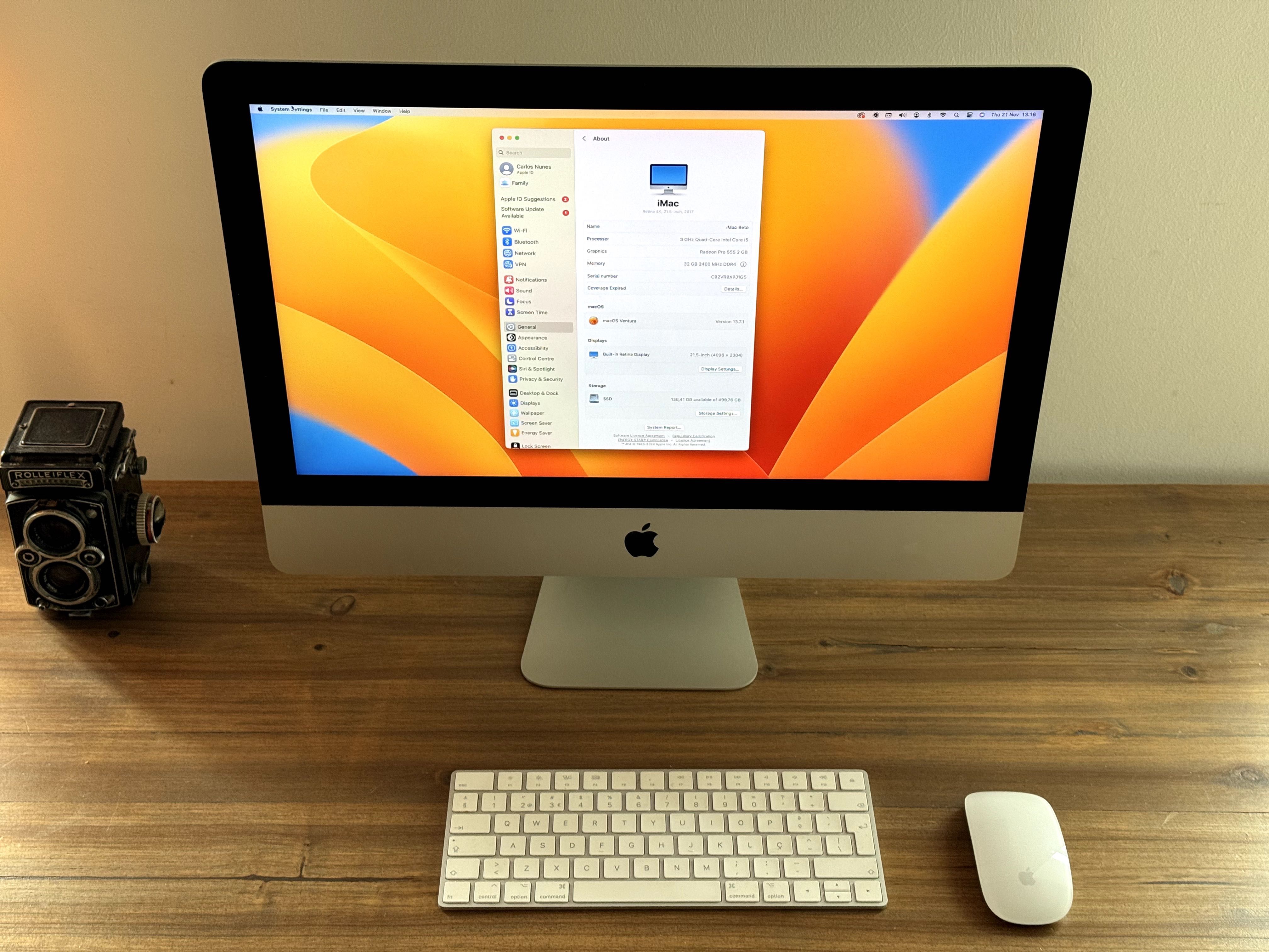 iMac 21.5" Retina 4K 2017 | 32gb RAM | SSD 512
