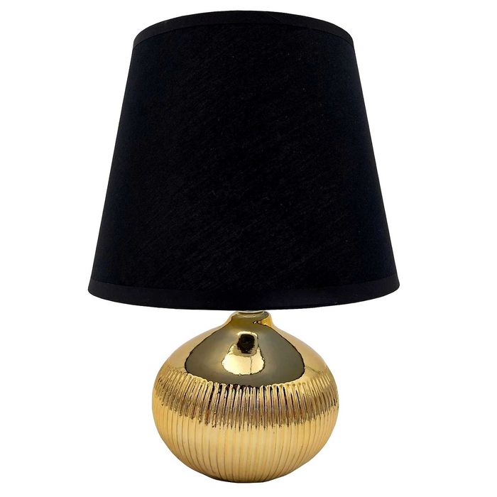 Lampka nocna złota mała lampka biurkowa do sypialni nowoczesna