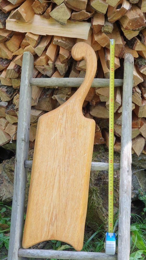 Dębowa deska do krojenia ~70 cm Impregnowana olejem lnianym Rękodzieło