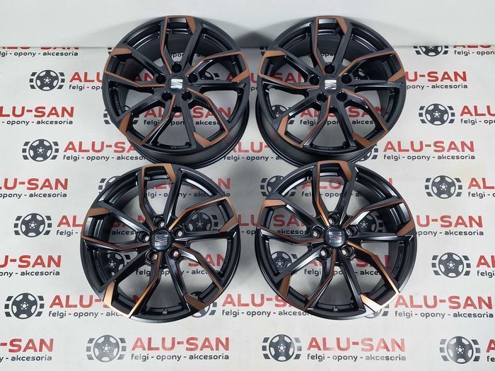 Nowe alufelgi SEAT 18" 5x112 Altea Ateca Exeo Leon Toledo-Czarne Miedz