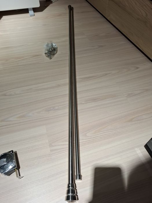 Karnisz srebrny podwójny 160cm