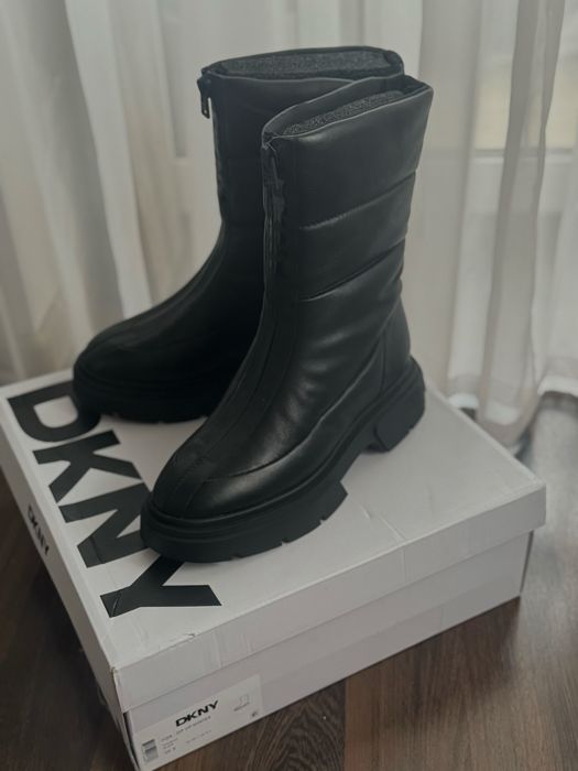 Сапоги жіночі dkny чоботи шкіряні