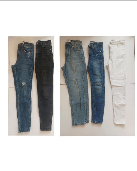 Lote 5 calças de ganga